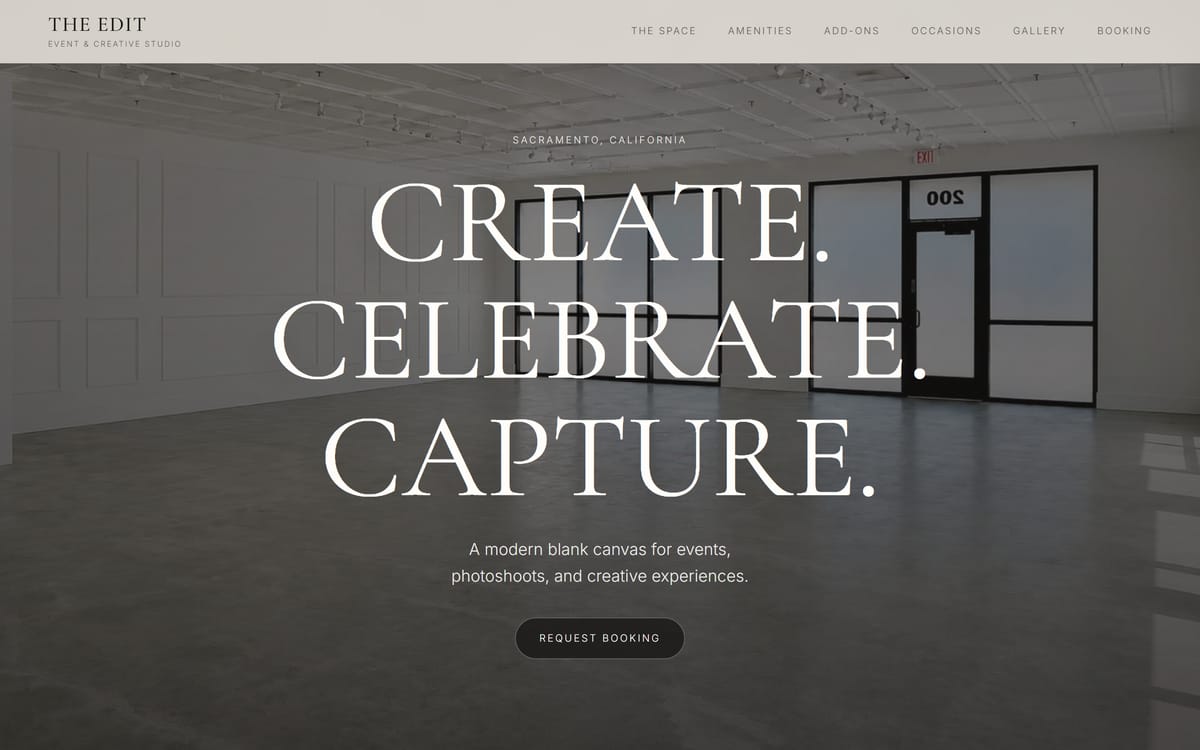 Book The Edit home page
